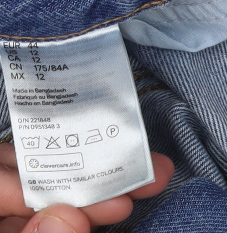 H&M Women's Blue Straight Jeans Size 16