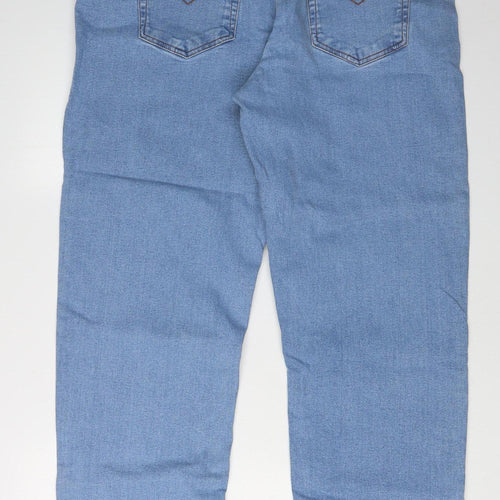 Alan Greenhalgh Men's Blue Straight Leg Denim Jeans