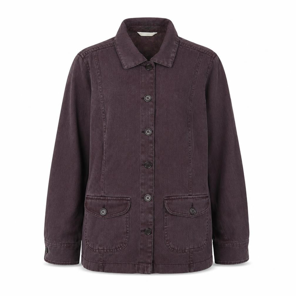 Front view of Marks & Spencer Women's Purple Mid-Length Jacket
