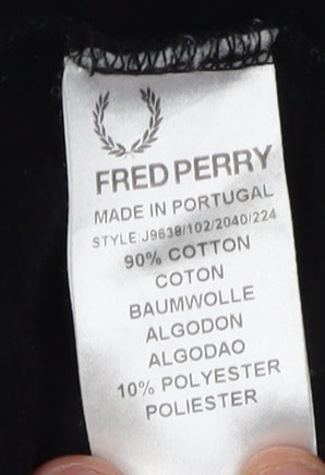 Fred Perry Men's Black Full Zip Sweatshirt M