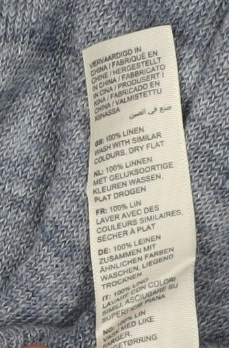 Fat Face Women's Blue Cardigan Size 12 Linen V-Neck