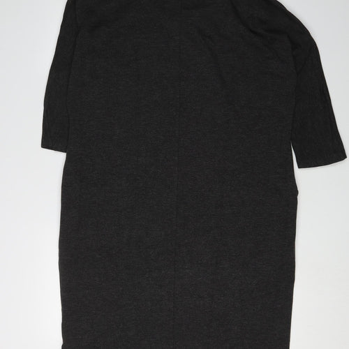 Jaeger Women's Black Shift Dress L 3/4 Sleeve