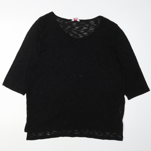 Simply Be Women Black 16/18 V-Neck Pullover Jumper
