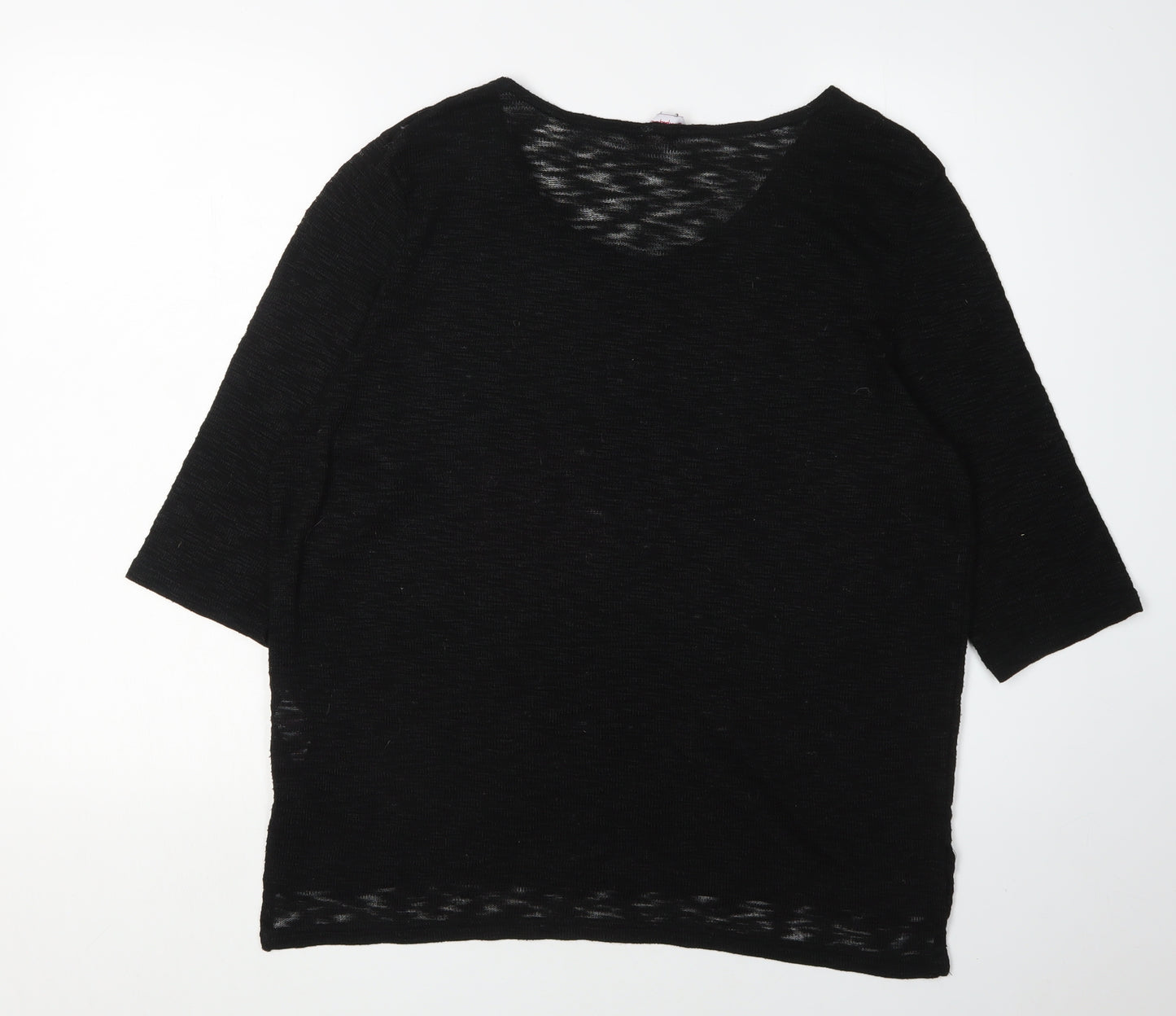 Simply Be Women Black 16/18 V-Neck Pullover Jumper