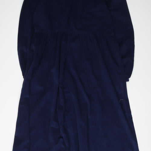Marks and Spencer Women's Blue Midi A-Line Dress, Size 16