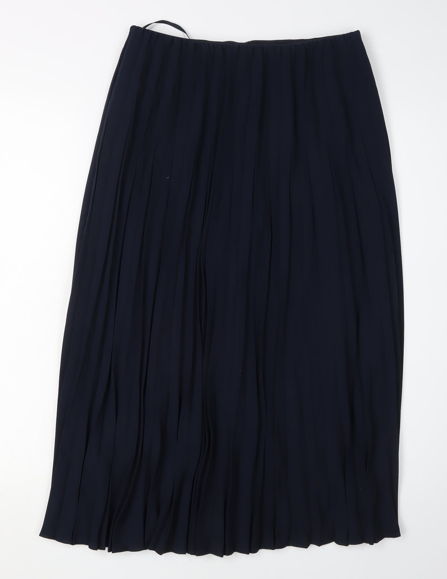 Uniqlo Women's Blue Pleated Midi Skirt - M