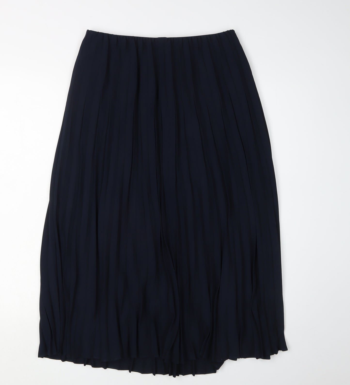 Uniqlo Women's Blue Pleated Midi Skirt - M