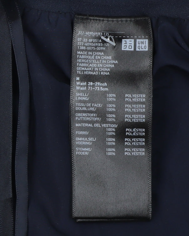 Uniqlo Women's Blue Pleated Midi Skirt - M