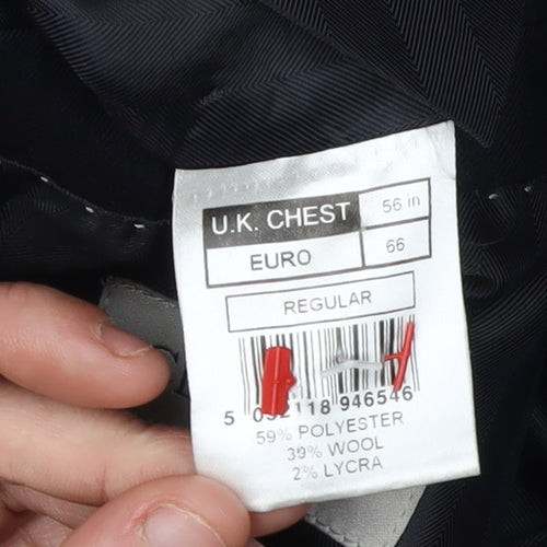 Centaur Men's Black Blazer, Size 56, Regular Fit