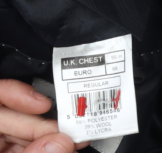 Centaur Men's Black Blazer, Size 56, Regular Fit