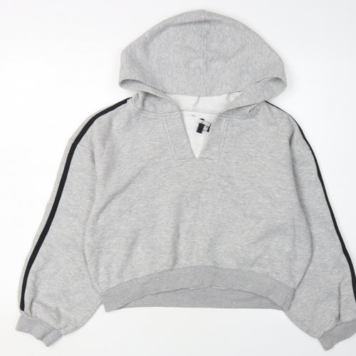 PrettyLittleThing Women's Grey Pullover Hoodie M