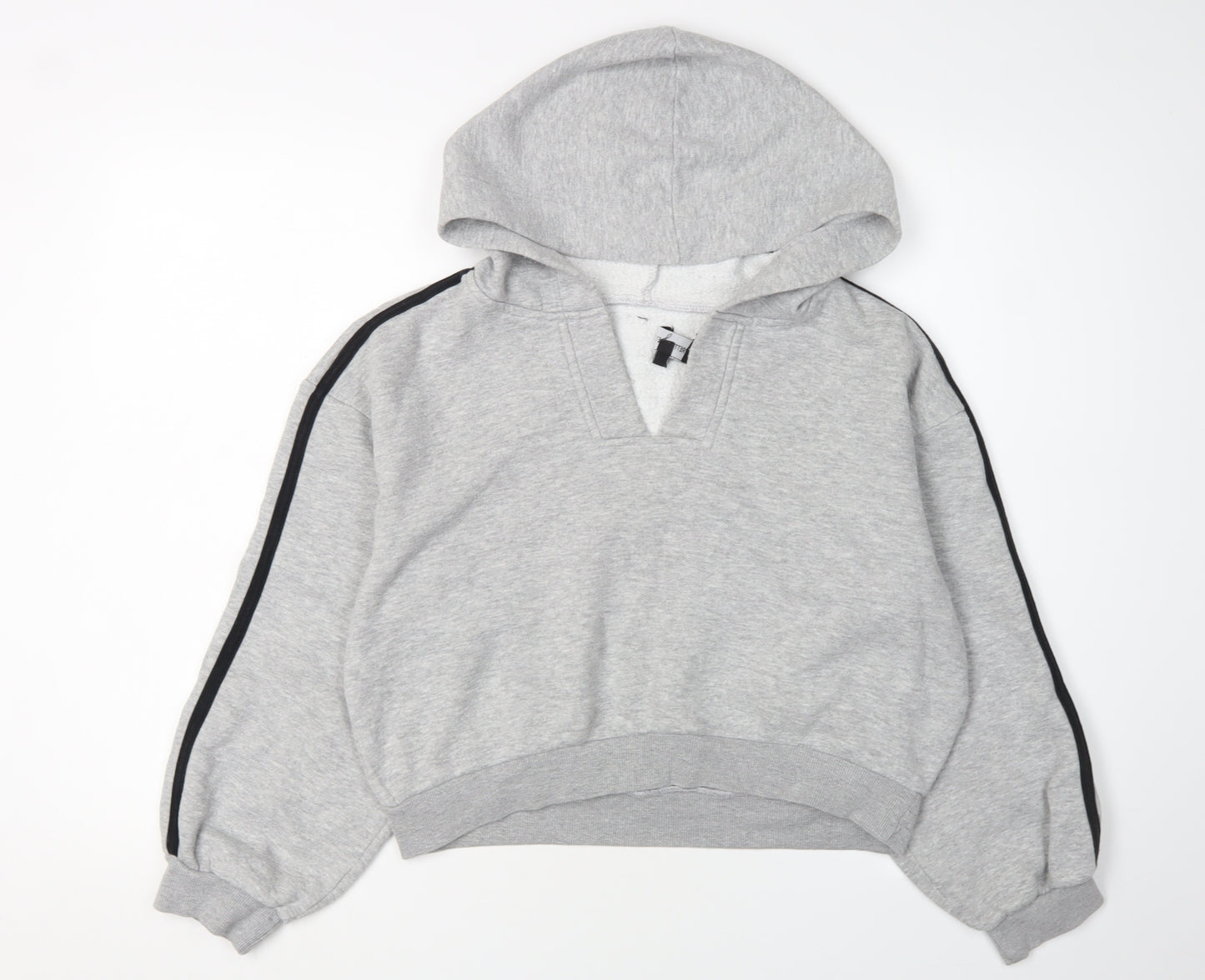 PrettyLittleThing Women's Grey Pullover Hoodie M