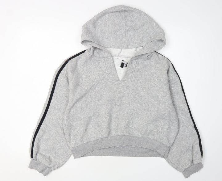 PrettyLittleThing Women's Grey Pullover Hoodie M