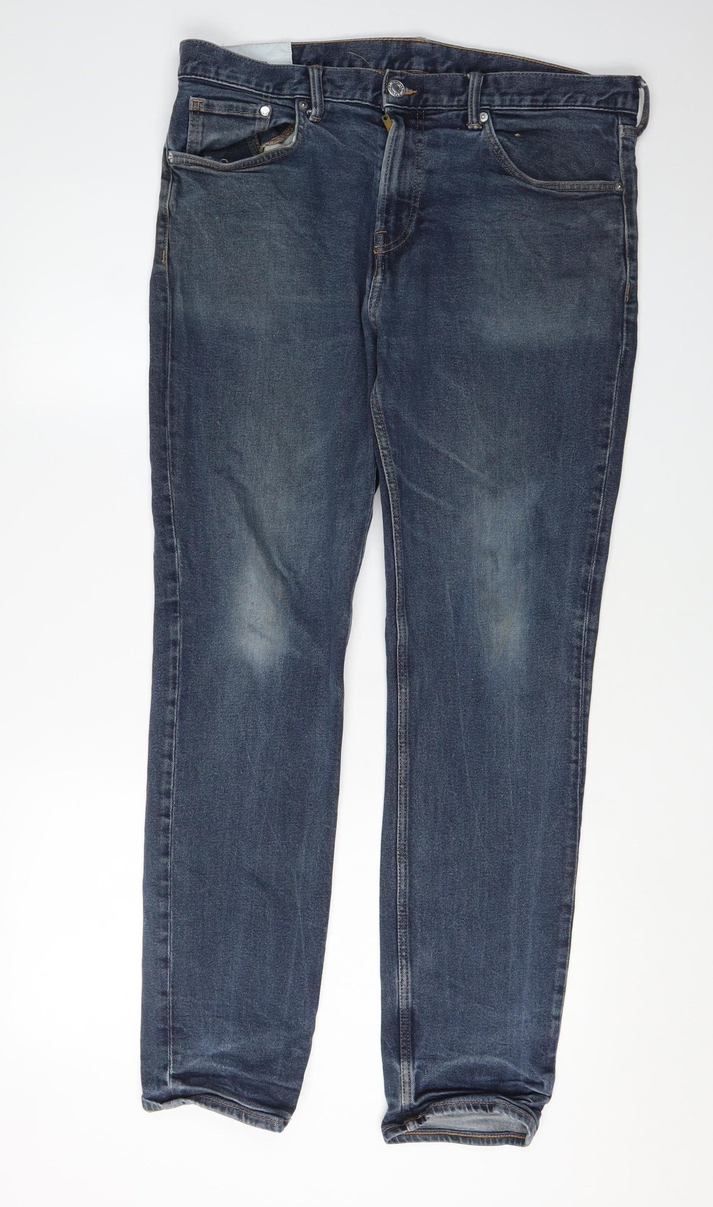 H&M Men’s Blue Slim Straight Denim Jeans Size 36