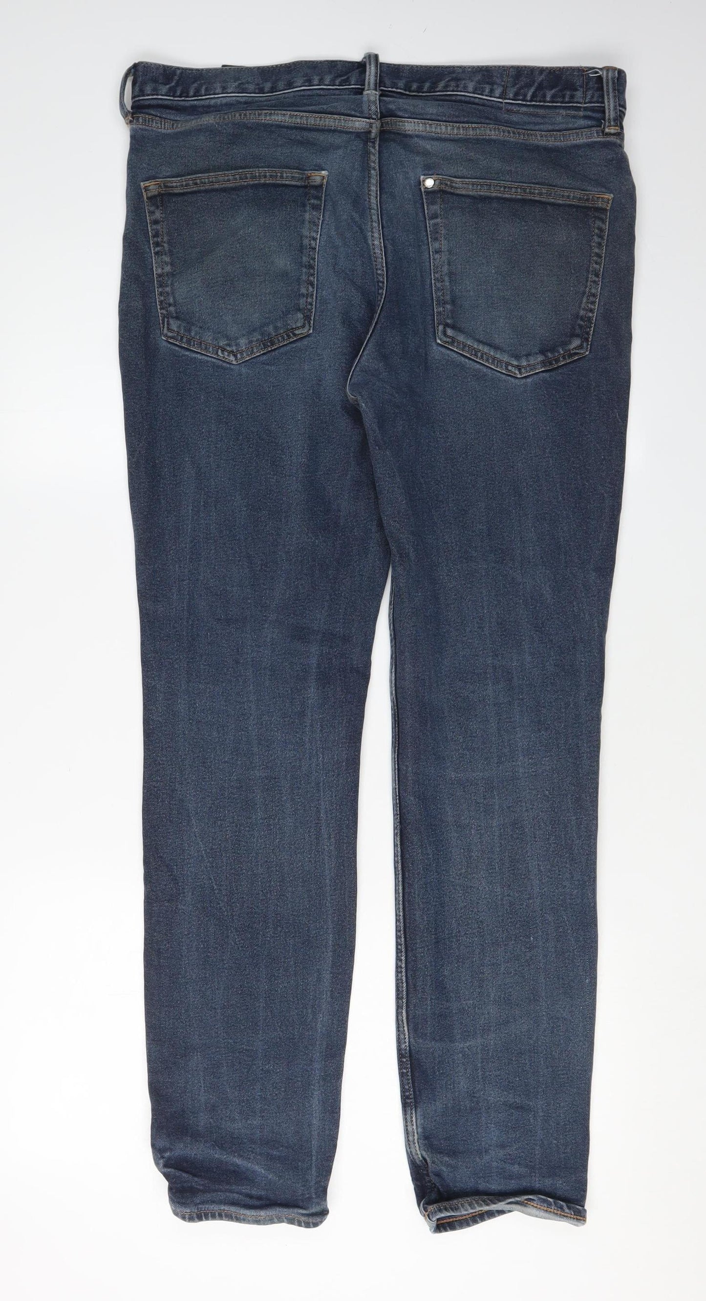 H&M Men’s Blue Slim Straight Denim Jeans Size 36