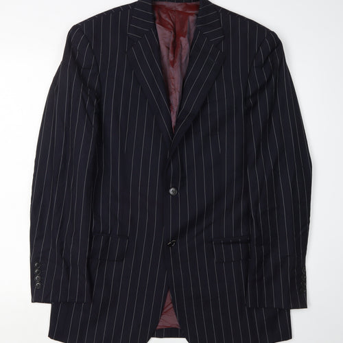 Austin Reed Men's Black Stripe Regular Fit Jacket 38R