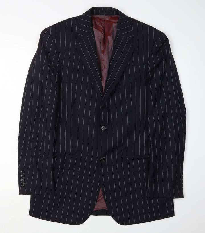 Austin Reed Men's Black Stripe Regular Fit Jacket 38R