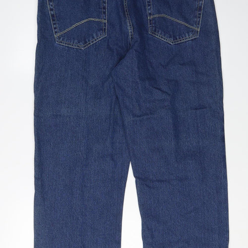 F&F Men's Blue Straight Leg Jeans, Size 36 Waist