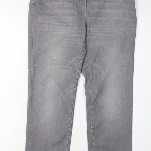 Gelco Women's Grey Straight Leg Jeans, Size 10