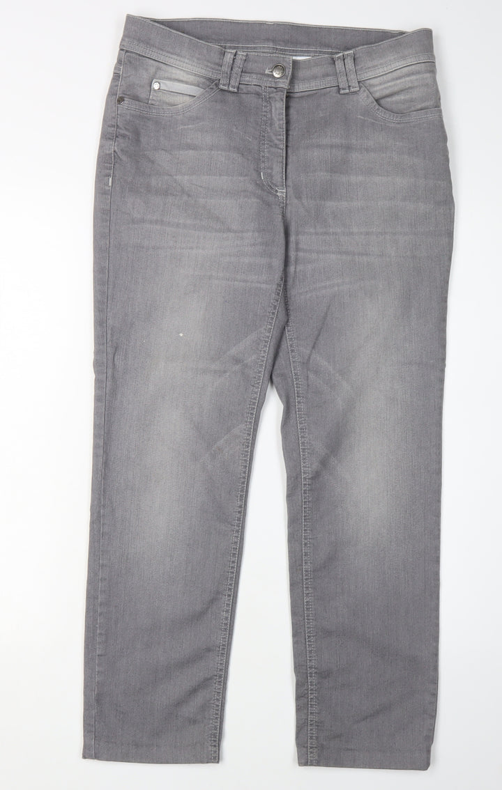 Gelco Women's Grey Straight Leg Jeans, Size 10