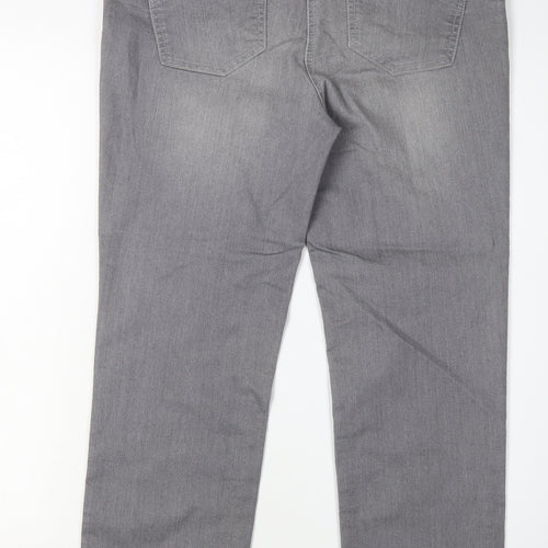 Gelco Women's Grey Straight Leg Jeans, Size 10