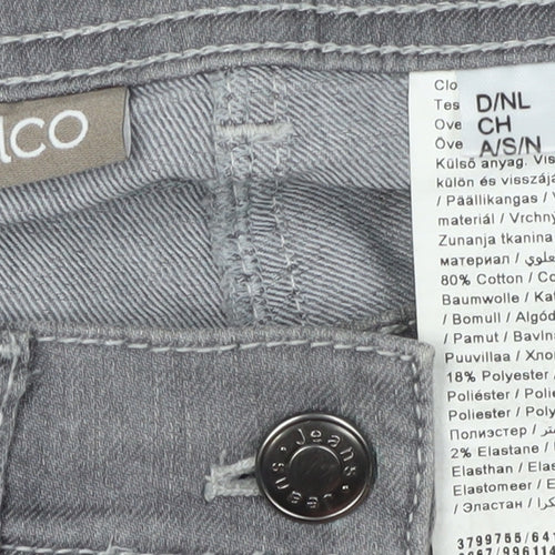Gelco Women's Grey Straight Leg Jeans, Size 10