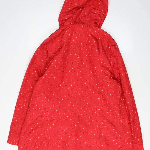 Bonmarché Women's Red Polka Dot Rain Coat, Size 16