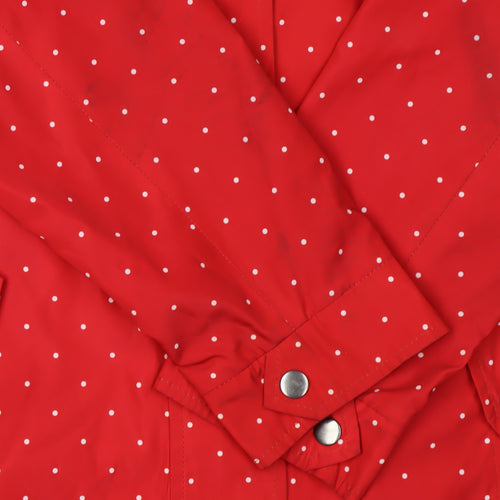 Bonmarché Women's Red Polka Dot Rain Coat, Size 16