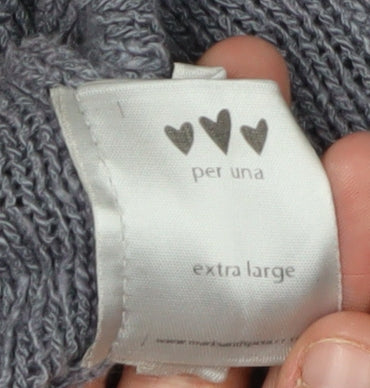 Per Una Grey Women's XL Cardigan, Button Accent, Autumn