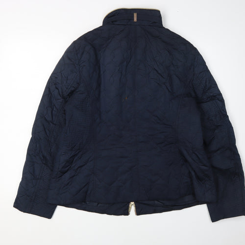 Gerry Weber Women's Blue Quilted Jacket Size 16 Casual