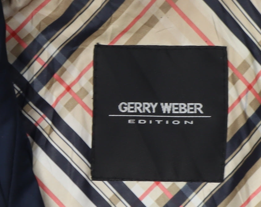 Gerry Weber Women's Blue Quilted Jacket Size 16 Casual