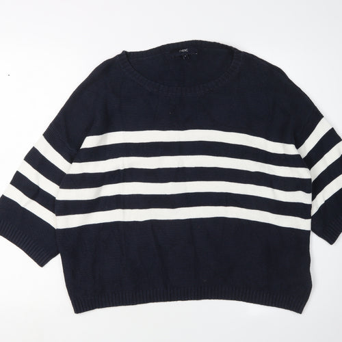 Next Women's Blue Striped Pullover Jumper Size 14