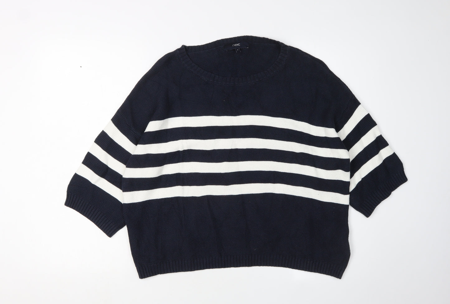 Next Women's Blue Striped Pullover Jumper Size 14
