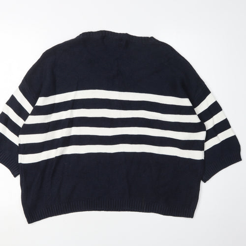 Next Women's Blue Striped Pullover Jumper Size 14