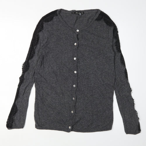 Zara Knit Women's Grey Cardigan Size 12