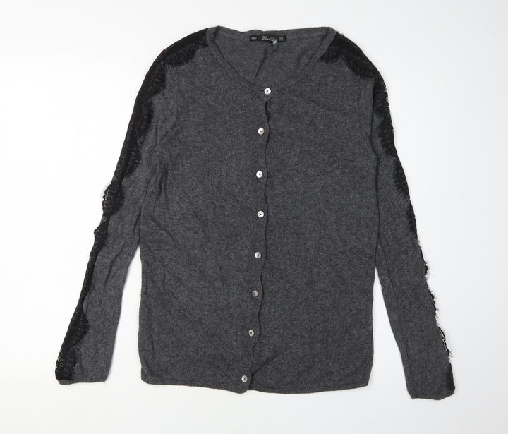 Zara Knit Women's Grey Cardigan Size 12