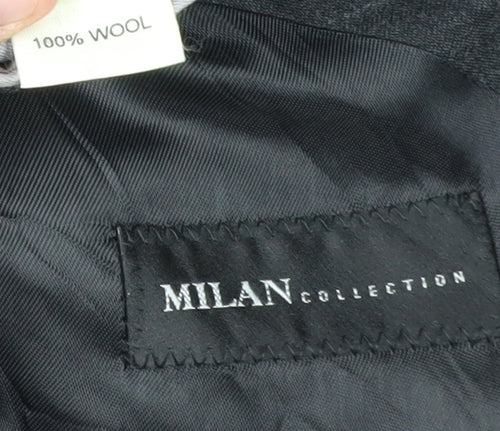 Milan Collection Men's Black Check Blazer Size 46R