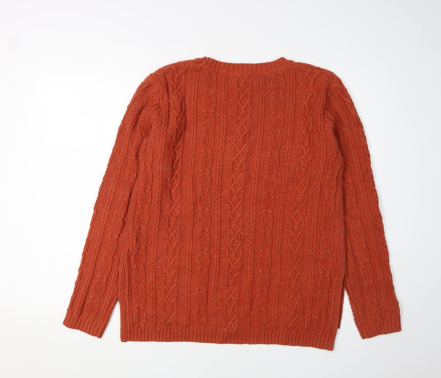 FatFace Women's Orange Pullover Crew Neck Jumper Size 12
