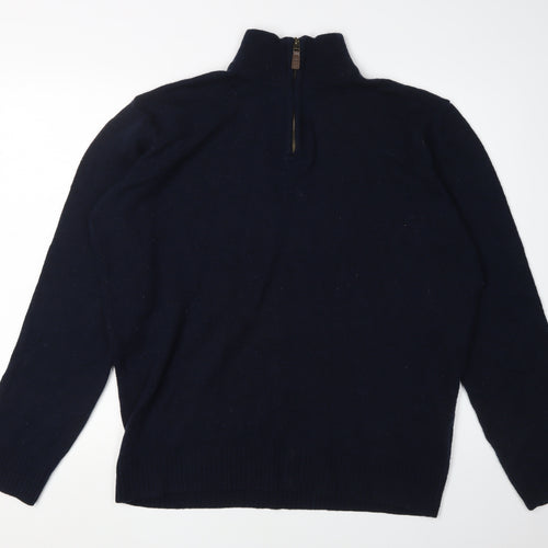 Marks and Spencer Men's Black Wool Jumper L