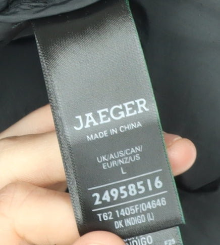 Jaeger Men's Blue Puffer Jacket, Size L, Autumn Essential