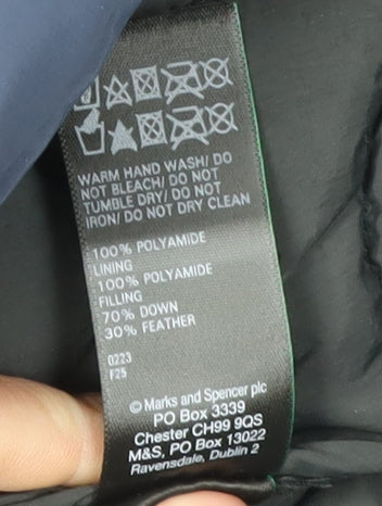 Jaeger Men's Blue Puffer Jacket, Size L, Autumn Essential