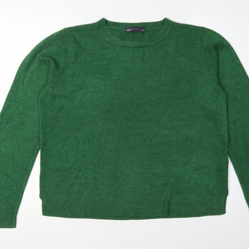 Marks and Spencer Women's Green Pullover Jumper, Size 18