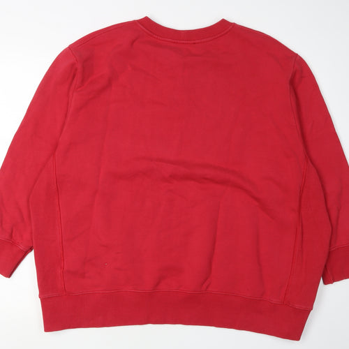 Zara Red Harvard Logo Unisex Sweatshirt - UK 12