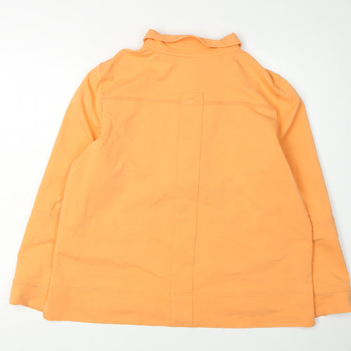 Bianca Women's Orange Collared 1/2 Zip Sweatshirt Size 16