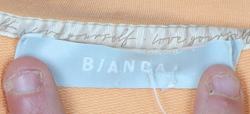 Bianca Women's Orange Collared 1/2 Zip Sweatshirt Size 16