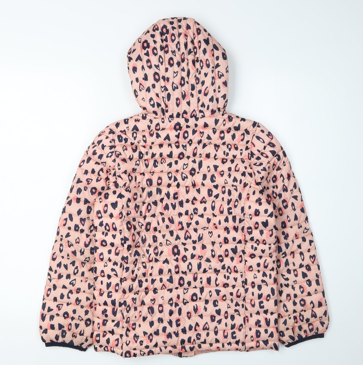 Joules Girls Pink Animal Print Puffer Jacket 9-10 Years