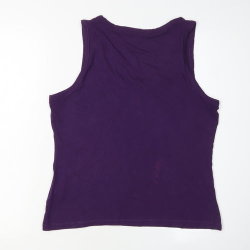 Betty Barclay Women's Purple Tank Top, 12, Beaded Scoop Neck