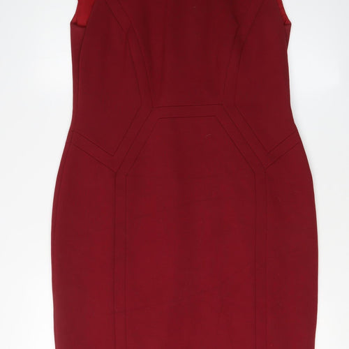 Jaeger Women's Red Sheath Dress - Size 12