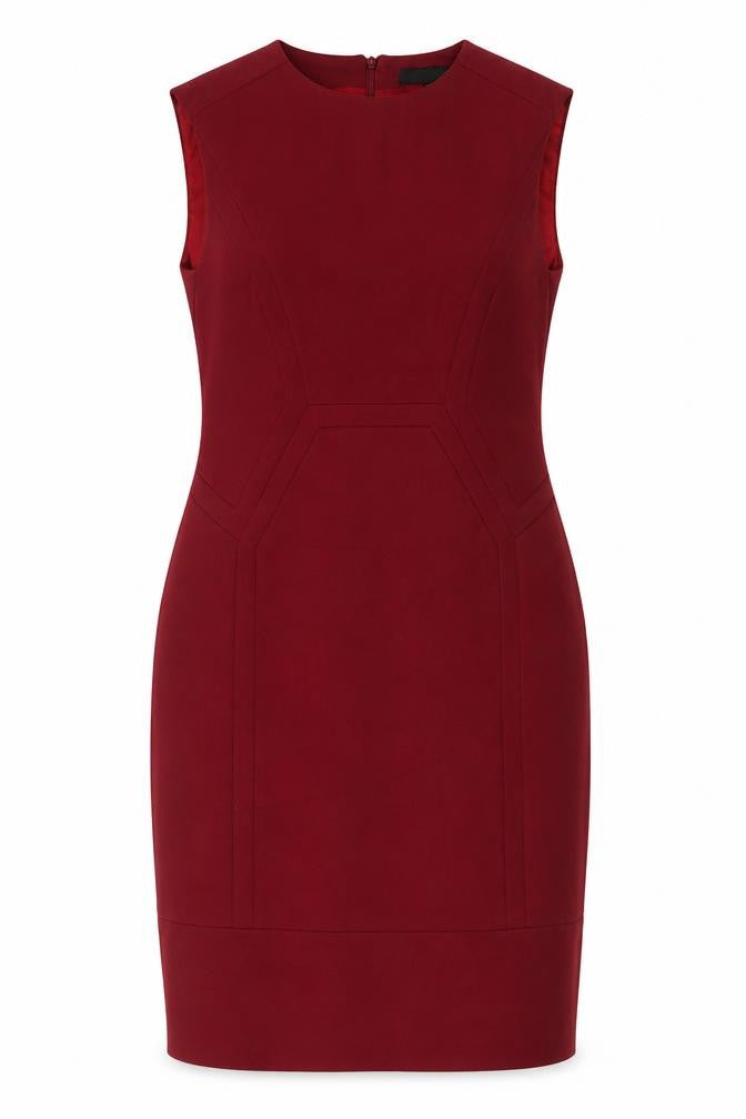 Front view of Jaeger Women's Red Sheath Dress -, size 12