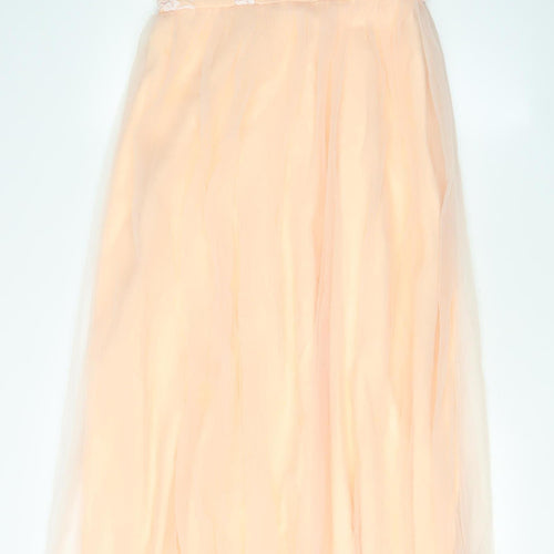 Chi Chi London Women Beige A-Line Dress Size 12